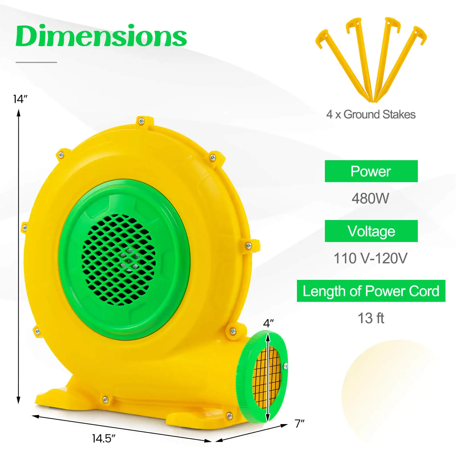 Inflatable Air Blower 480W 2