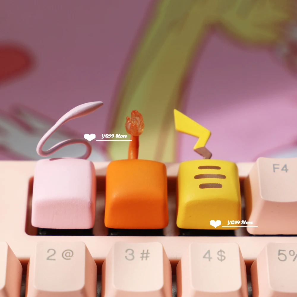 esc chave personalidade resina keycap tridimensional anime dos desenhos animados elf keycaps teclado kawaii keycaps compatível com mx switches