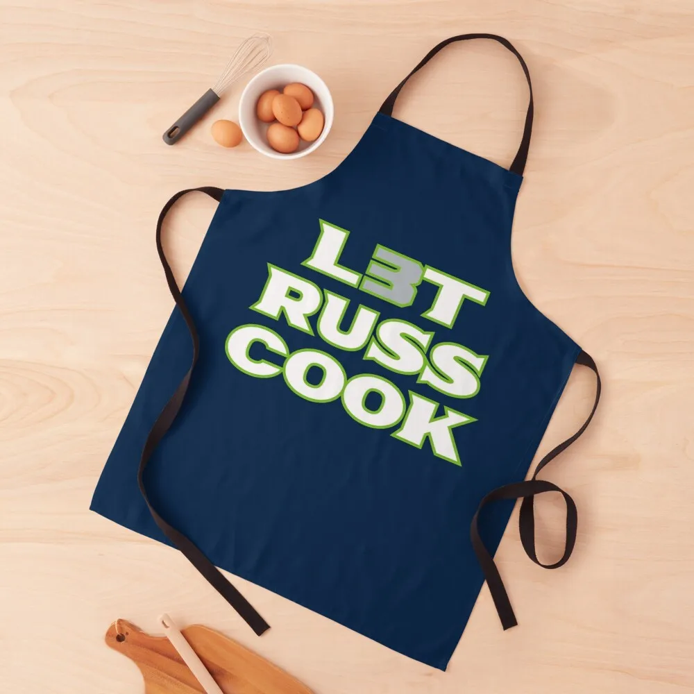 

Let Russ Cook 3 (Seattle) Apron halloween kitchen cute apron custom apron