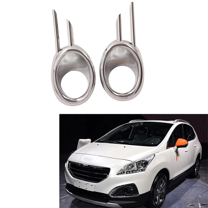 

Крышка передней противотуманной фары из АБС-хрома для Peugeot 3008 2013-2015, аксессуары для автостайлинга