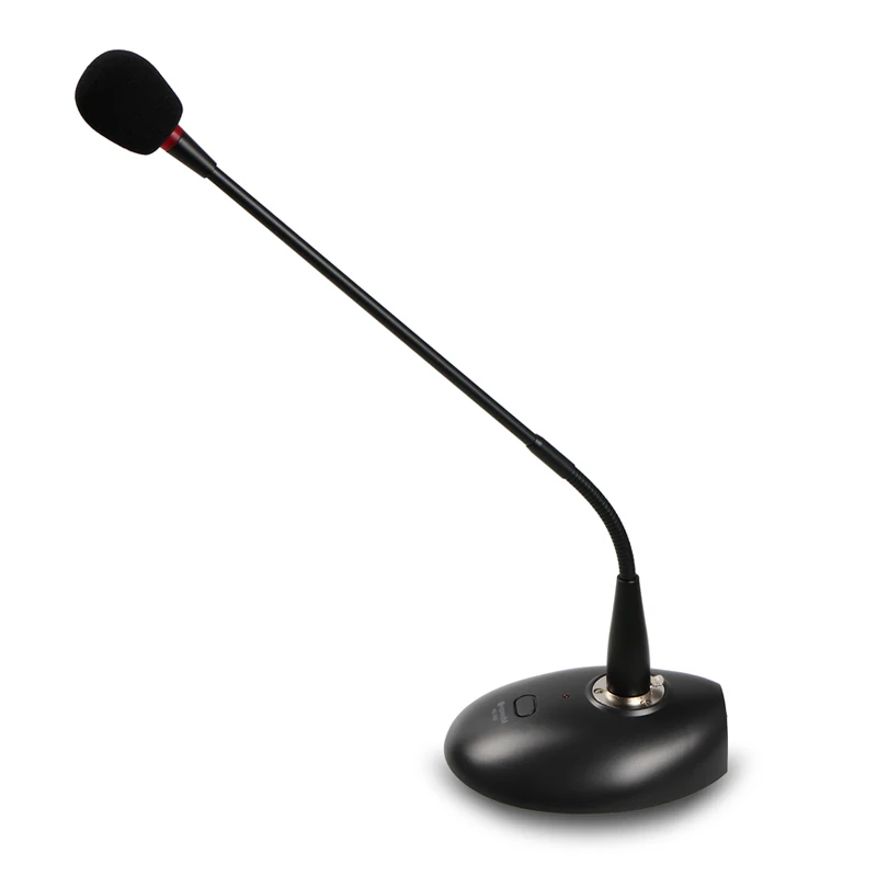 

HZ-703 Conference Microphone Wired Condenser Mic Seat Type Condenser Mic G Wind Ring Light Phantom Power Supply