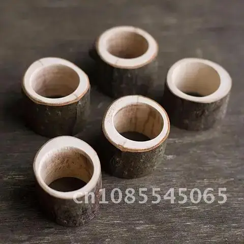

Wooden Rustic Napkin Ring Party Supplies Wedding Napkin Holder Table Decoration Gift Birthday Party Bar Wood Napkin Ring