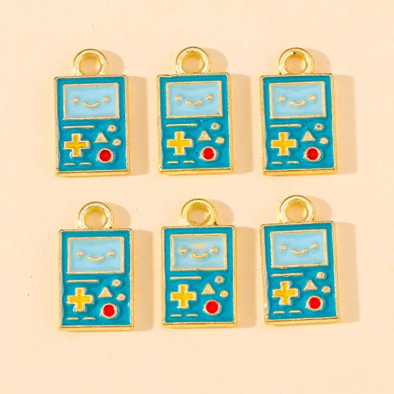 10 Stück 3 Stile Retro Emaille Old-School TV Spielkonsole Charms für die Herstellung lustiger Ohrringe Anhänger Schmuck Geschenk für Kinder Freunde – Detail 5