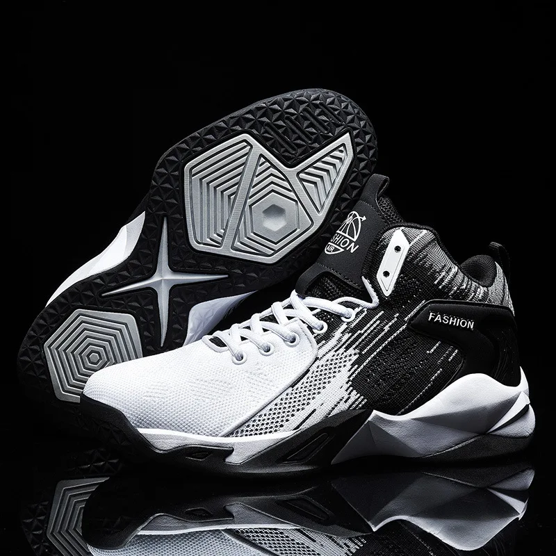 Sneakers Mens Basketball Shoes Breathable Non-Slip Lightweight Outdoor Sports Shoes Gym Training Athletic Shoes Plus Size 39-48