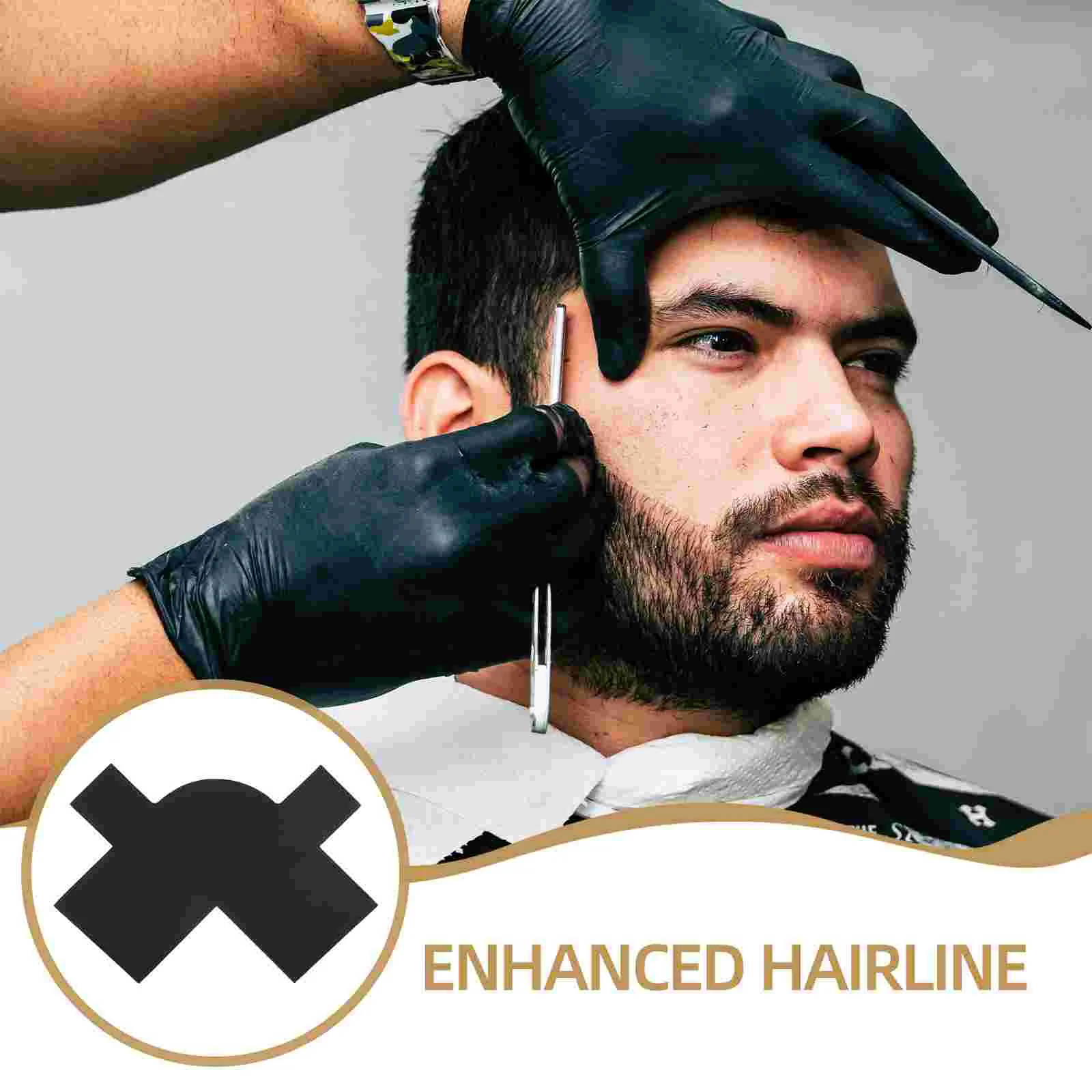 Hairline Card Bead Guide Template Men Beard Applicator Styling Shaper Enhancing Pvc Shaping for Fiber 6