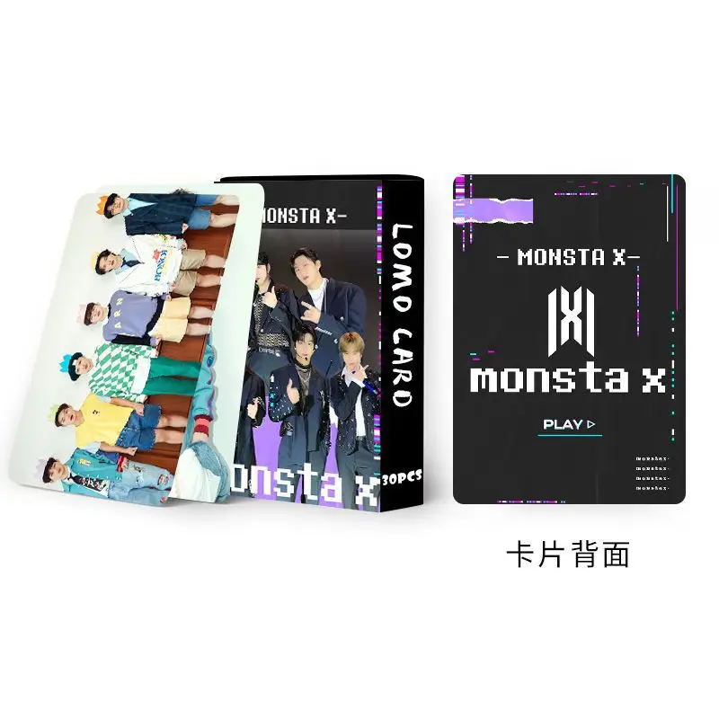 54 teile/satz kpop monstax form der liebe lomo karte fotocard gruppe neues album fanasia postkarte hd fotoalbum drucken k-pop lomo karte