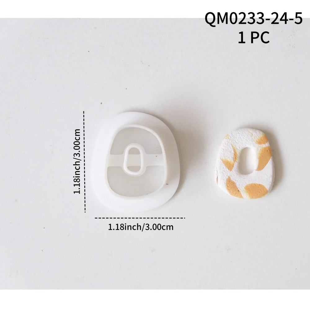Grundlegende Geometrie Form Polymer Clay Cutter Form Hohl Runde DIY Ohrring Anhänger Schmuck Schneiden Sterben Manuelle Form Weiche Keramik Werkzeug – Detail 5