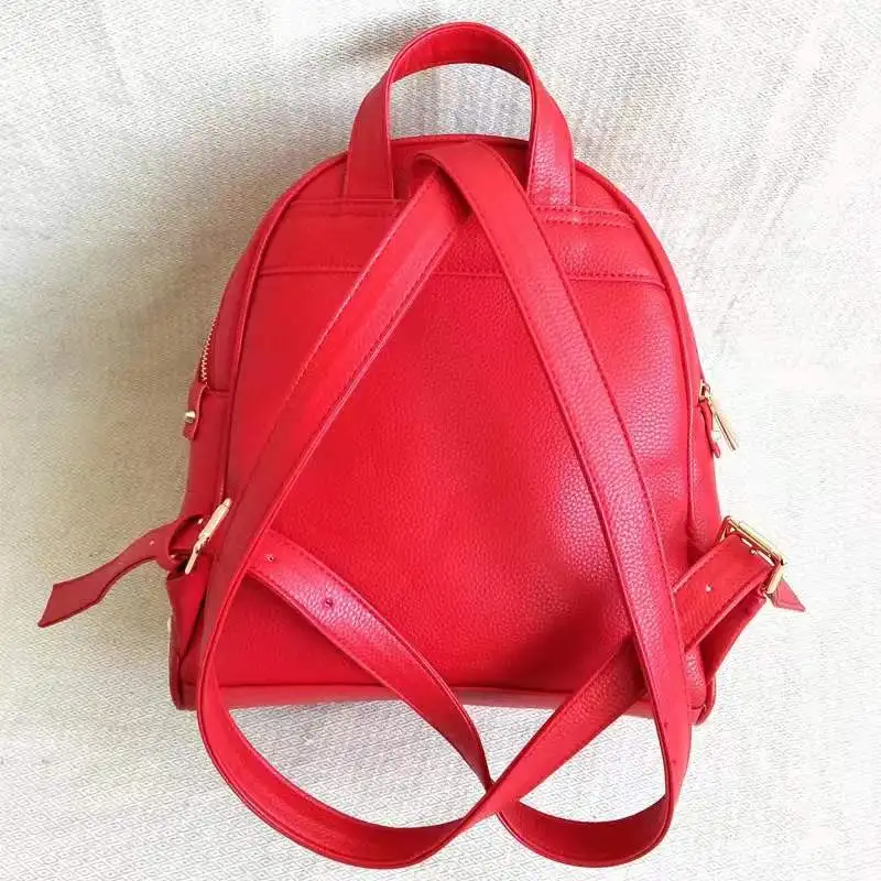 Classic solid color backpack High-end women's fashion backpack launched a new women's handbag casual backpack mobile phone bag b 6