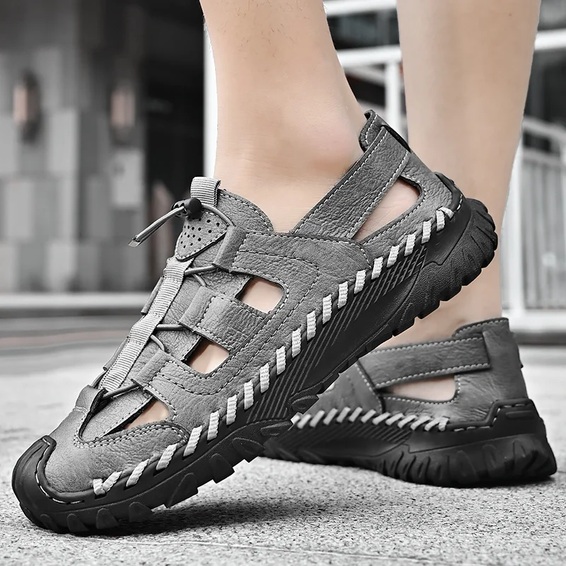 Herren-Wandersandalen, bequem, lässig, atmungsaktiv, rutschfest, Sport-Sandale, Outdoor-Sport, Sommersport, Outdoor-Sandalen_voghion.com