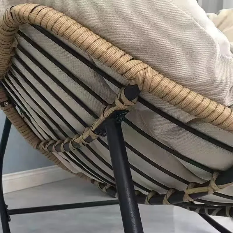 Balcony Single Lazy Sofa Rocking Chair Human Bird Nest Rattan Weaving Rocking Chair Leisure Sofa Home Rattan Nap chair