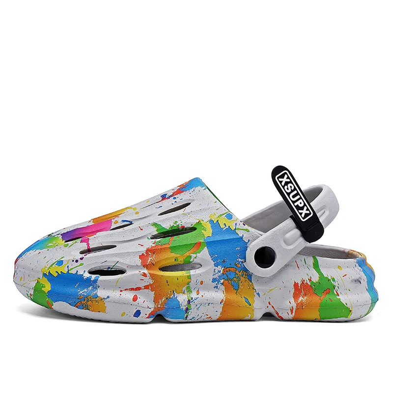 Slippers Beach Hollow Hole Man Platform Sandals Summer Men Casual Shoes Brand EVA Slides Outdoor Flip-Flops_voghion.com