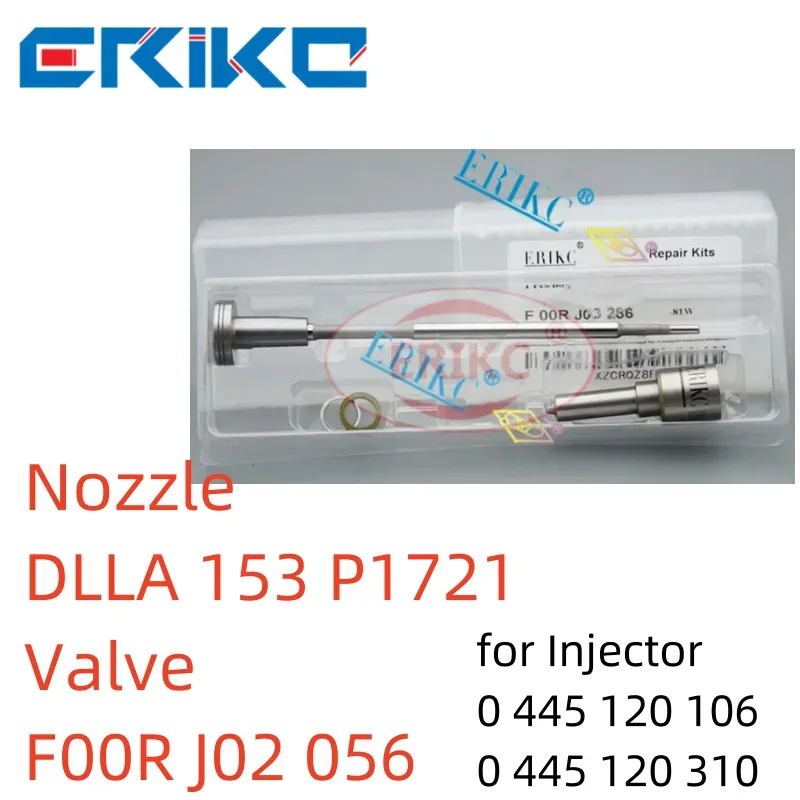 

ERIKC F 00R J03 286 Repair Kit F00RJ02056 Nozzle DLLA153P1721 OEM 0 433 172 056 for DONGFENG D5010222526 0445120106 044512031