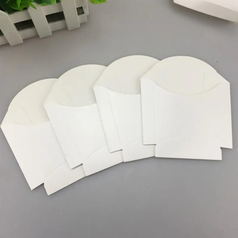 24Pcs Disposable French Fry Cups White Paper Snack Containers Fried Snack Packaging Box French Fries Holders