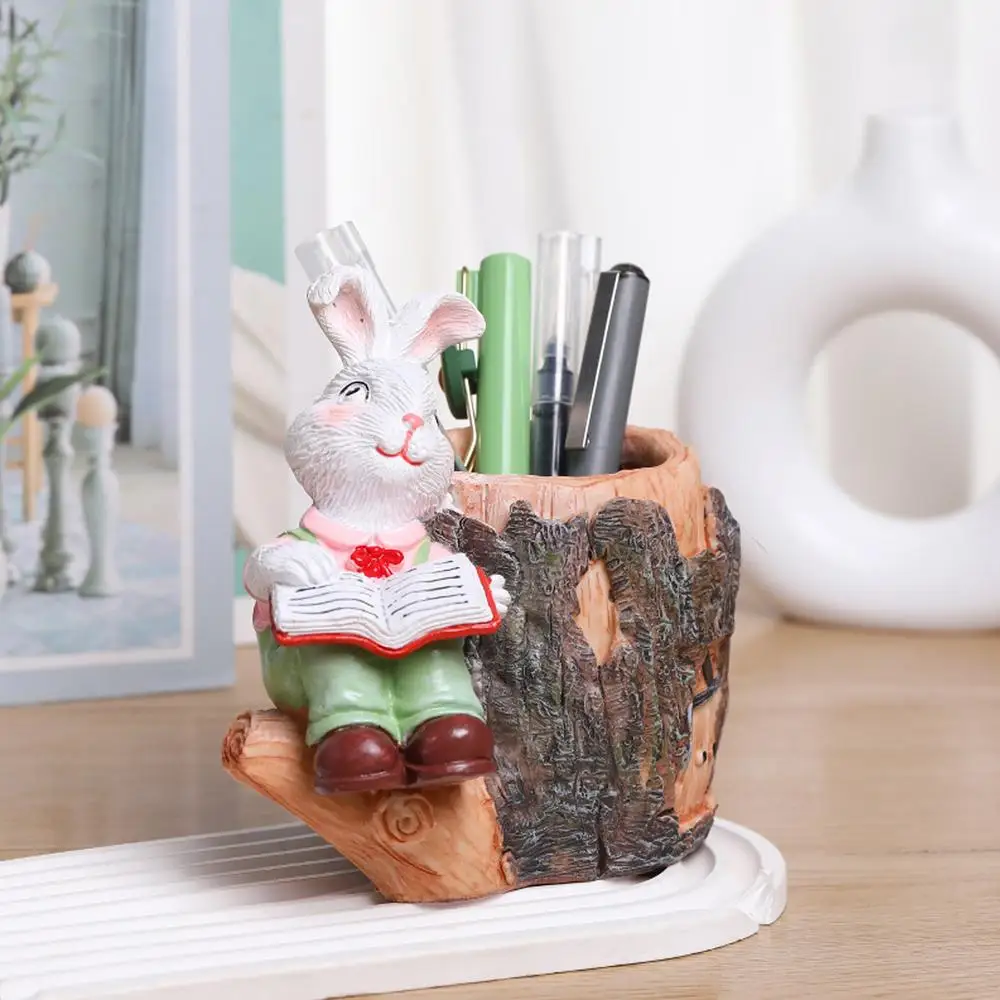 Succulent Plant Pots Bunny Resin Garden Container Rabbit Succulent Planter Garden Pots For Yard Patio Lawn Balcony Indoor