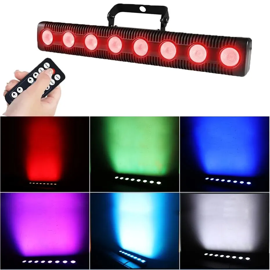 8LED RGB 사운드 파티 조명, 음악 스트로브 LED 파 라이트, DJ 디스코 워싱 라이트, DMX512 워시 램프, 무대 DJ 장비, 웨딩 크리스마스