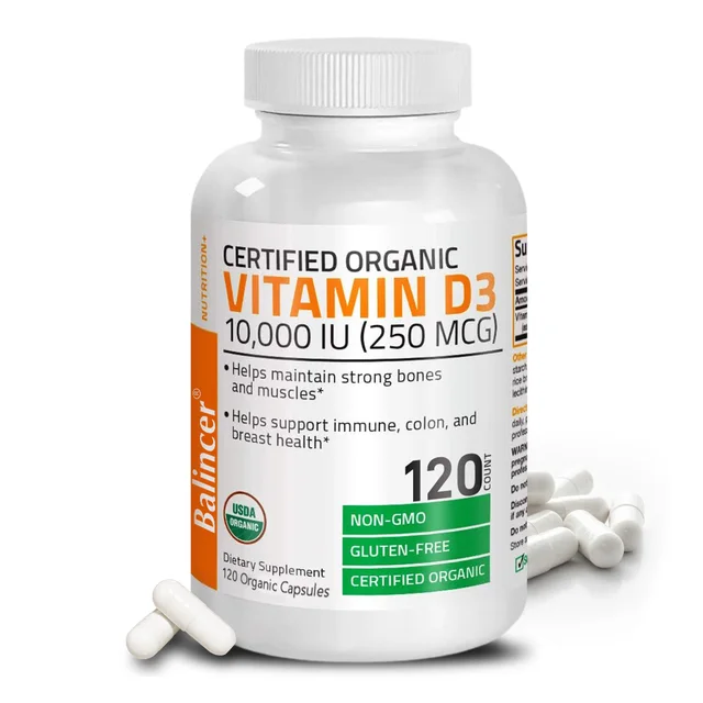 8510-483ed6.jpg Vitamin D3 Supplement, Supports Calcium Absorption, Fights Fatigue, Boosts Immune System, Strengthens Muscle, 120 Capsules