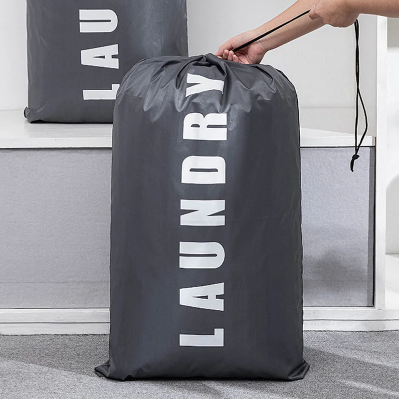 High-capacity Laundry Bag Travel Storage Pouch Machine Washable Dirty Clothes Organizer Drawstring Bag Bathroom Accessories