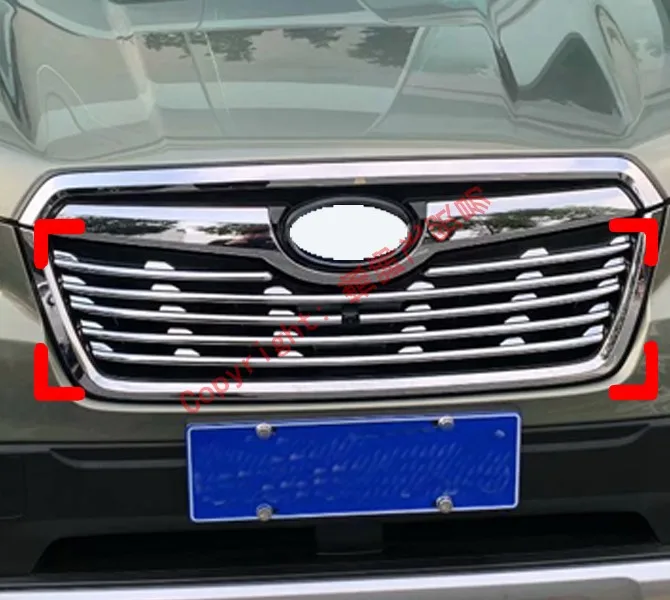 

ABS Chrome Front Grille Around Trim With Camera Hole For Subaru Forester SK 2018 2019 Car Accessories Stickers