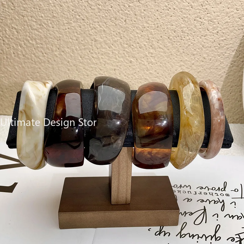 Grand Bracelet Vintage Punk Coloré En Résine Acrylique épaisse, Triangle Géométrique Irrégulier, Carré, Bijoux Pour Femmes, 2022