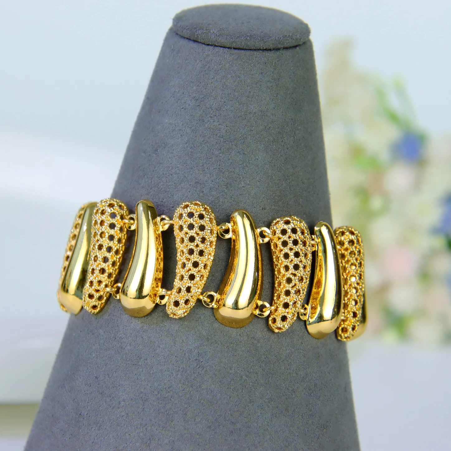 Arabisches Mode-Münzarmband 21k Vergoldet Oman Braut Hochzeit Manschettenarmband Habesha Frauen Event Party Schmuck – Detail 30