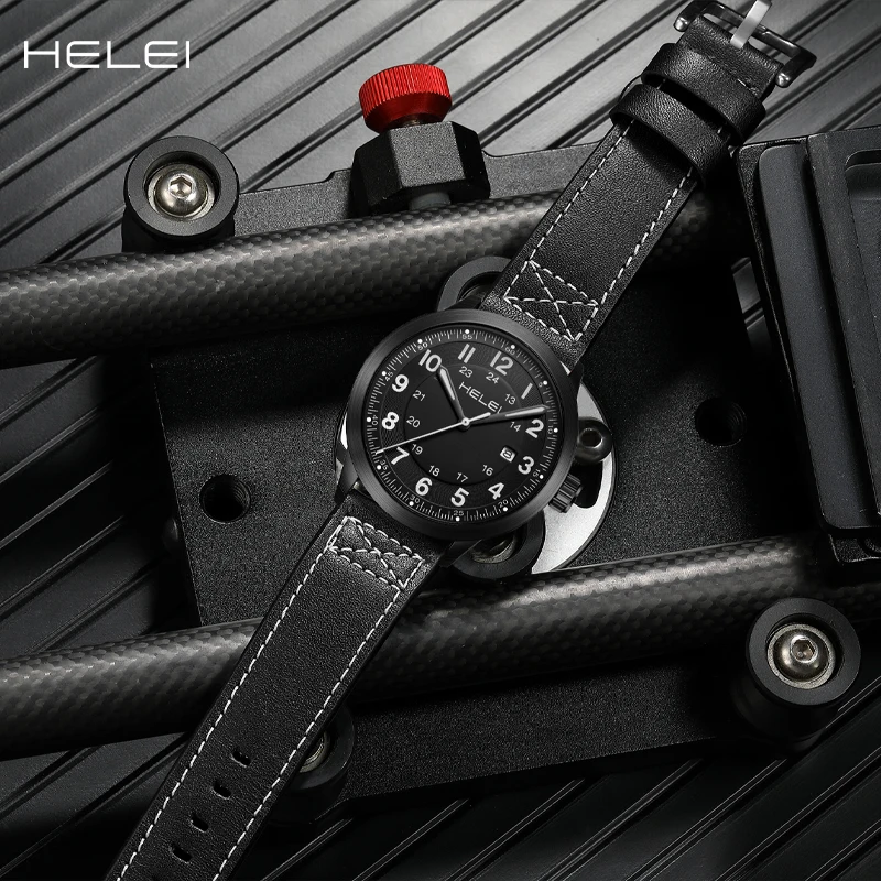 HELEI Hot Model 2024KHAKI FIELD Wild Series Casual Fashion Multifunction Quartz Movement Men's Quartz Watch Men's Watches