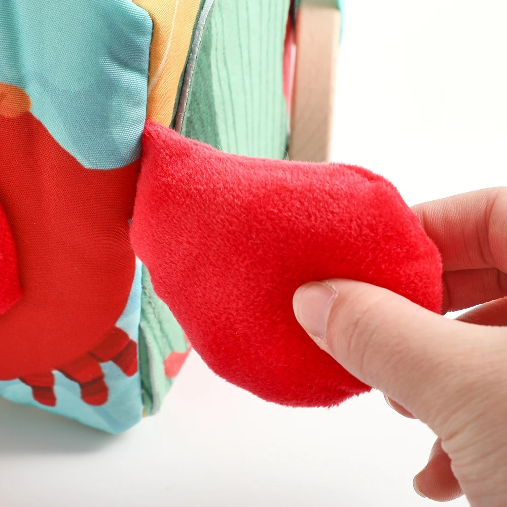 Baby Montessori Spielzeug Baumwolle Magie Tissue Box Finger Ausübung Beschäftigt Brettspiel Pädagogisches Spielzeug Weiche Rassel Spiel Ozean Tuch Buch – Detail 15