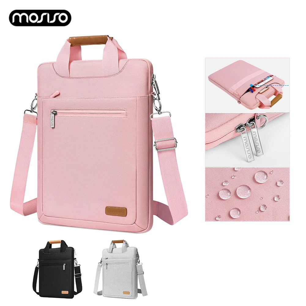 Mosiso-bolsa de Ombro para Laptop para Homens e Mulheres Bolsa Mensageiro Multiuso Manga para Notebook Capa com Alça Macbook Pro 14 Polegadas 16 Polegadas