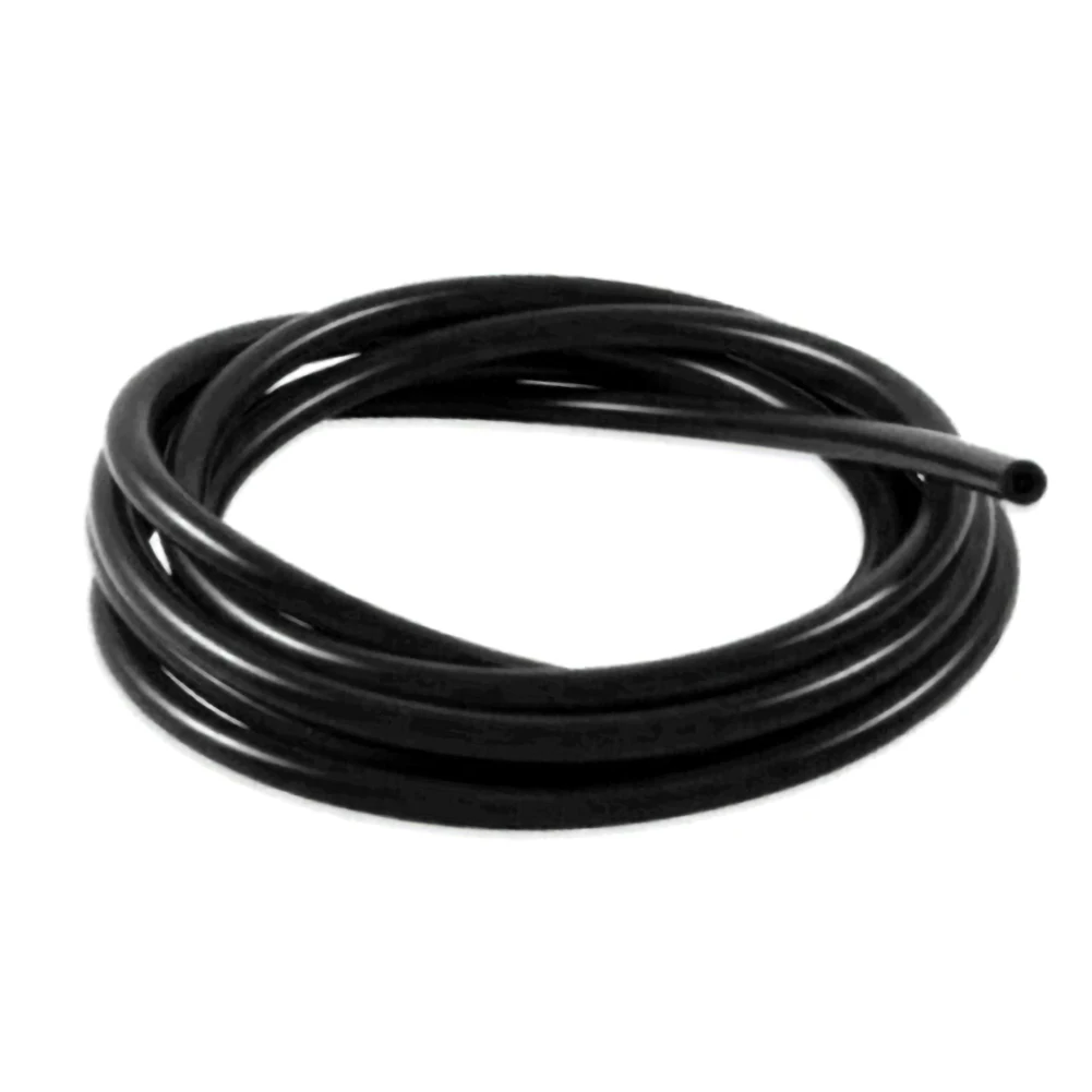 

New HOT 1PC Motorcycle 5mm 1/4" Inches Black Full Fuel Gasoline Oil Air Vacuum Hose Line Pipe Tube Car Accessories Rubber