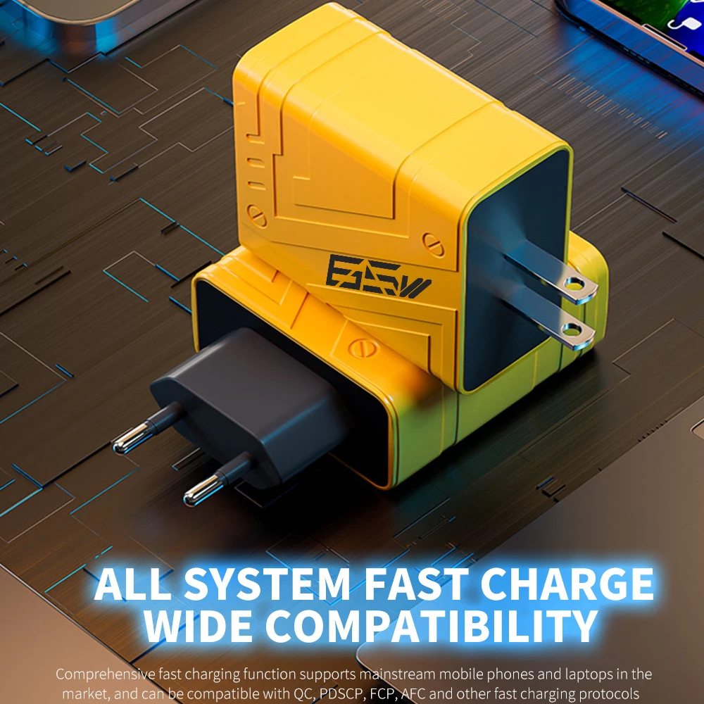 65W USB Type C Fast Charging Charger EU/US Plug Mobile Phone Power Adapter Wall Charger For iPhone 15 Pro Max Samsung Xiaomi 15