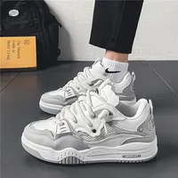 Men's Vulcanized Shoes Trendy Personalized Teenagers Casual Shoes Round Toe Lace-Up Plus Size Platform Shoes Men Shose For Sale 1