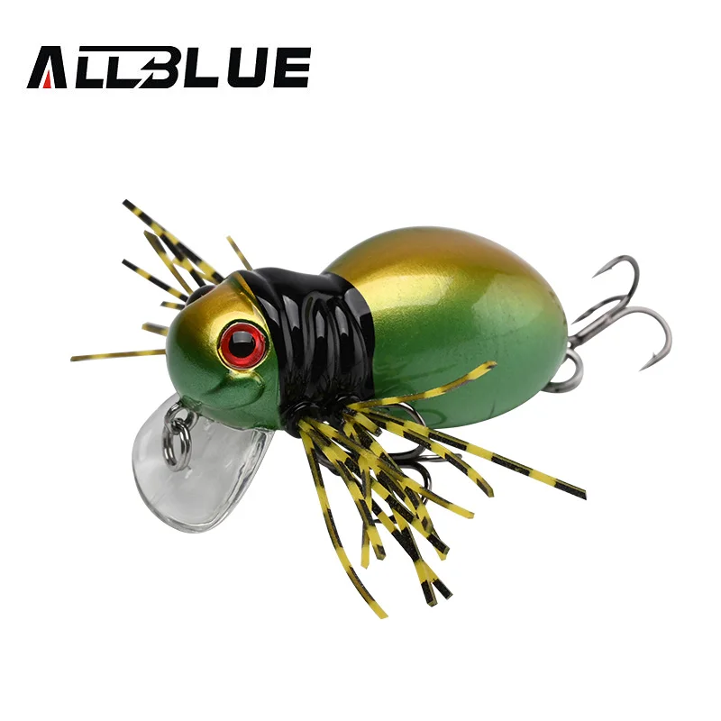 

ALLBLUE FATSO SPIDER Topwater Crankbait Minnow 41MM 6.2G Rolling Insect Fishing Lure Floating Wobbler Freshwater Bass Pike Bait