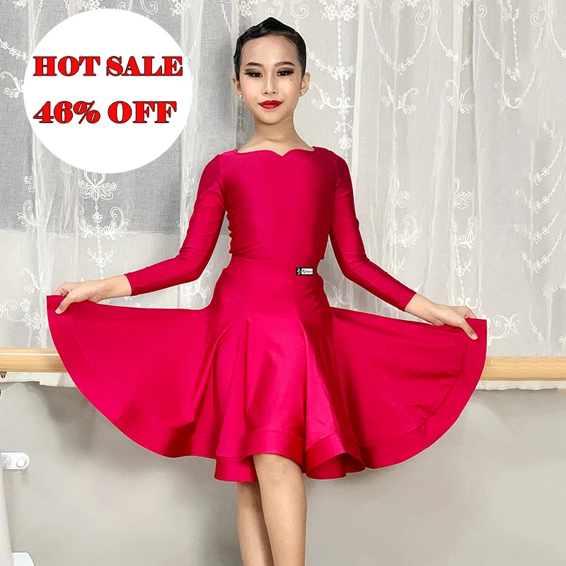 

Girls Latin Dance Competition Clothing Children Professional High-End Regulations Performance Clothing Fish Bone Suit DN10504