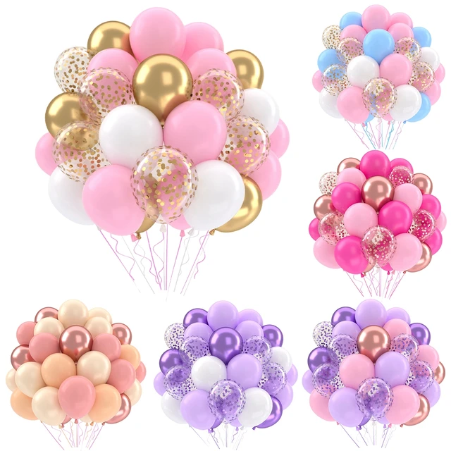 Ballons métalliques en Latex perlé, confettis dorés, pour anniversaire, mariage, réception-cadeau pour bébé, décor de fête, 31/36/37/51/101 pièces 2
