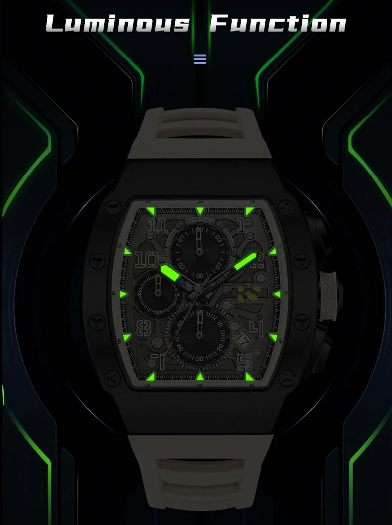 Neue Uhr für Herren, Edelstahlgehäuse, großes Zifferblatt, Sport