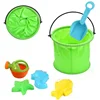 1pc Beach Sand Bucket Toy Collapsible Bucket Gardening Tool Outdoor Pool Play Tool Kids Summer Water Fun Toy Birthday Gift 2