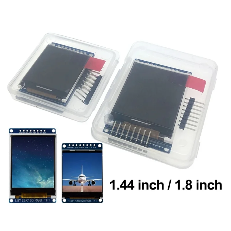 HD SPI 인터페이스 TFT 디스플레이 컬러 스크린 LCD 스크린, 1.44 인치, 1.8 인치, ST7735 드라이버 IC 호환