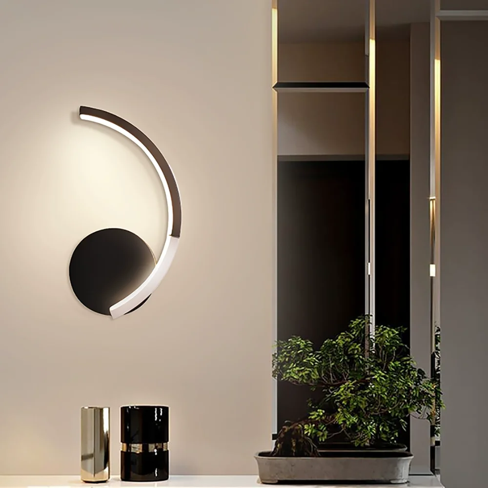 

Wall lamp bedroom bedside lamp living room led modern minimalist aisle indoor net red Nordic wall lamp