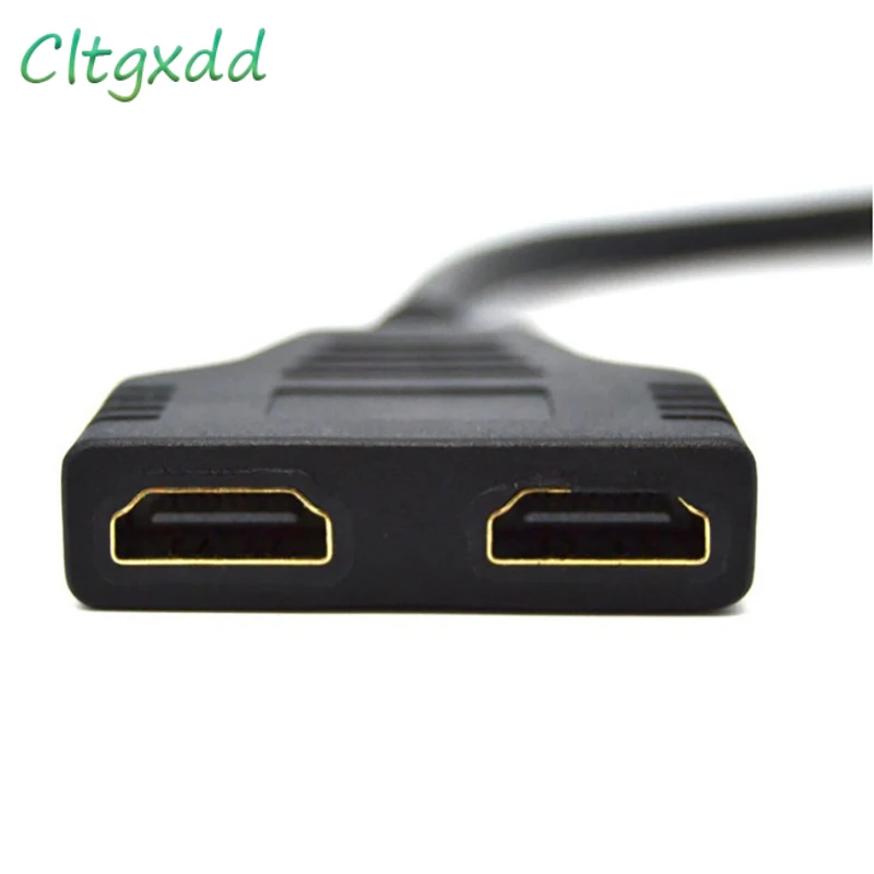 Wandmontiertes TV-HD-Kabel HDMI-Stecker auf Buchse, eins in zwei Ausgänge, Splitter-Erweiterung M-2F 1.4, Version 1080P, 14+1 Kernlänge 30 cm – Detail 4