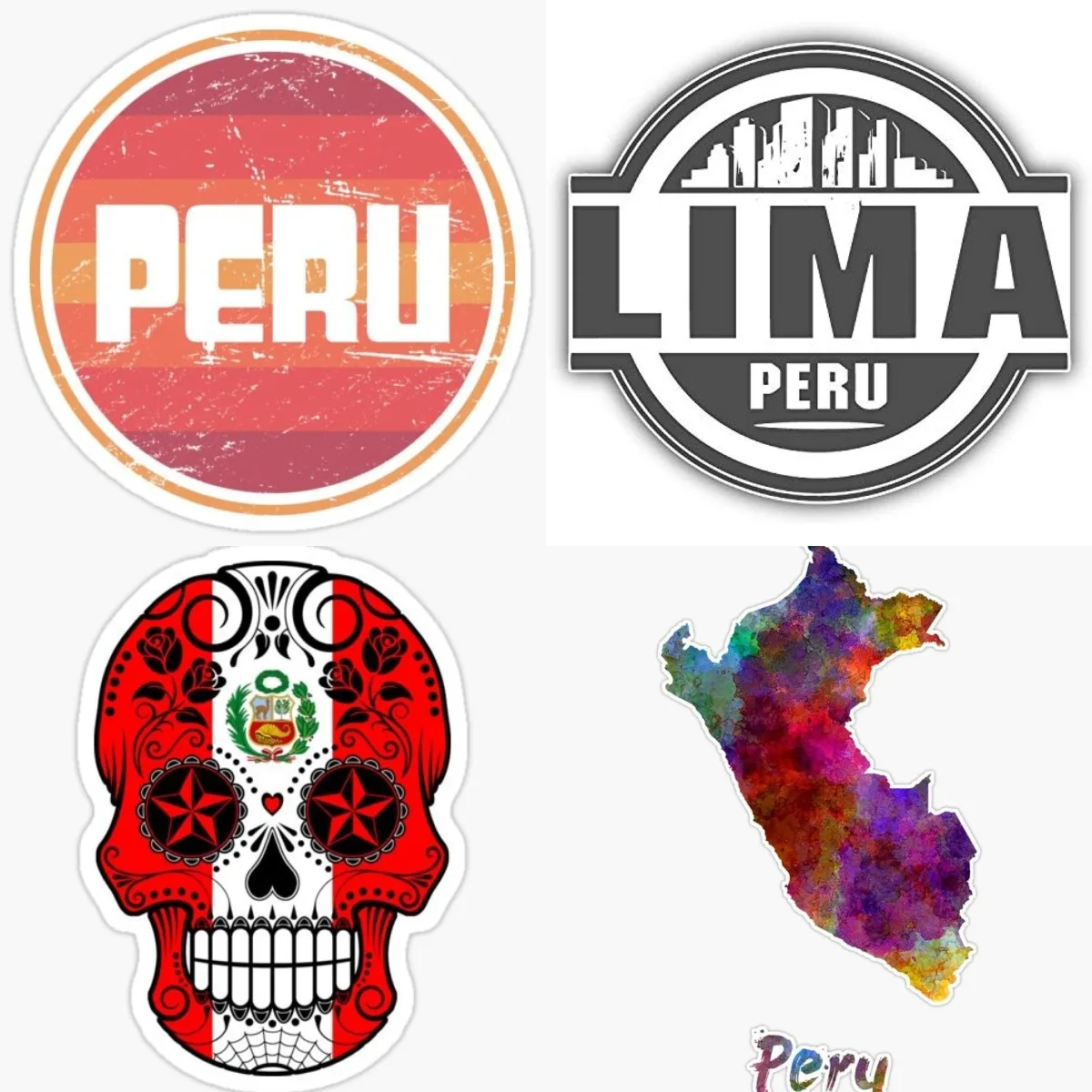 

Peru Travel Machu Pichu Llama Vinyl Sticker for Car Laptop Water Bottle Phone - Waterproof Decal