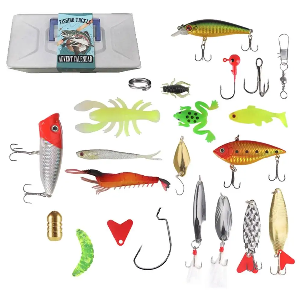 2023 Advent Calendar Fishing Christmas Lure Set Blind Box 12 Days Advent  Calendar Fishing Tackle Surprise Gift For Kids Adults - AliExpress