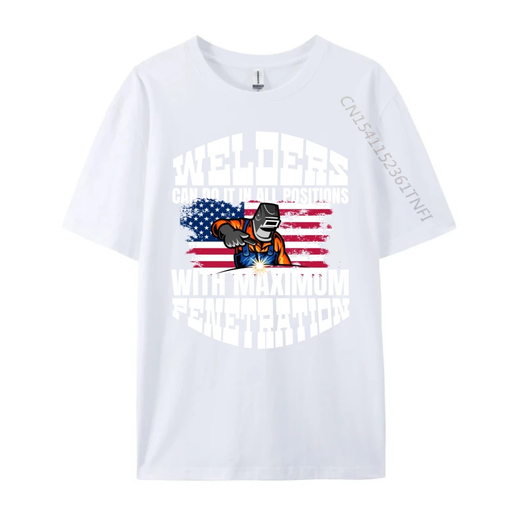 Welders Fabrication Steel Mig Arc Latest Male T Shirts Crewneck Short Sleeve 100% Cotton Tees Outdoor T Shirt  Welders Fabrication Steel Mig Arc Tig Welding Metal Workers 6160 white