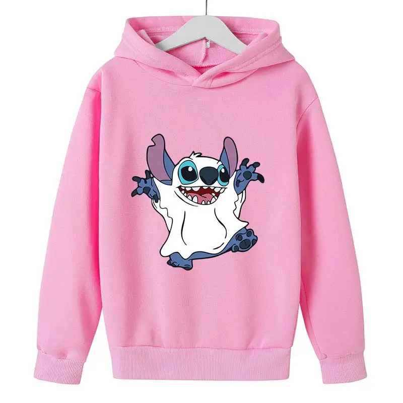 thumbnail image 1 of Sudaderas de algodón para niños Stitch Primavera Otoño Sudaderas con capucha de manga larga Ropa para niños y niñas Stich Tops casuales con capucha de dibujos animados, 1 of 5