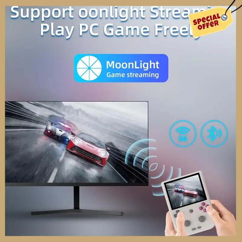 RG405V Handheld Game Console 128G EMMC 4Inch Android12 Player 5500Mah Retro Game Console Support OTA Wireless Upgrade Durable B