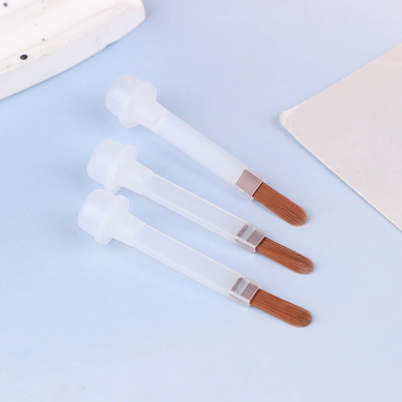 5/10/20Pcs Disposable Nail Polish Brush For 15ml Nail Polish Bottle Replacement Brush Brown Hair Nail Art Brush Applicators 6