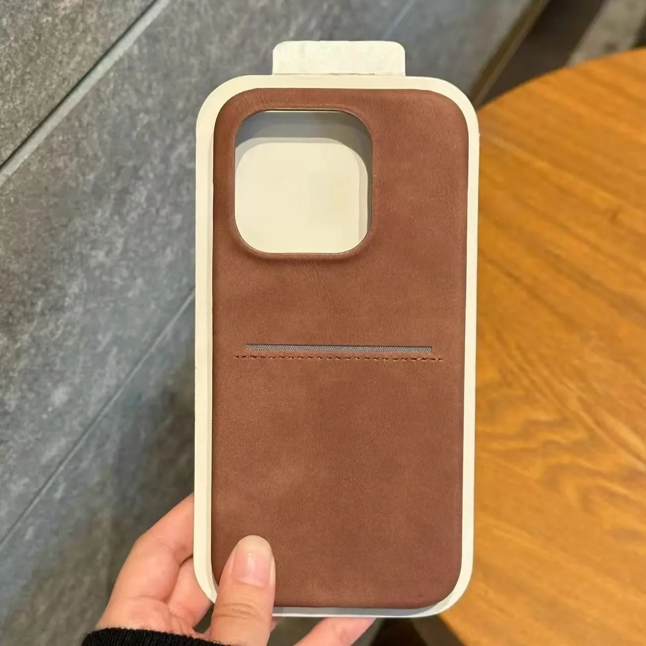 Premium Sheepskin Leather Business Card Slot Case – Matte Wallet Cover