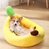 Thickened Banana Dog Nest Winter Warm Sleeping Kitten's Nest Detachable Cleaning Cat Bed Breathable and Comfortable Cat Beds 2