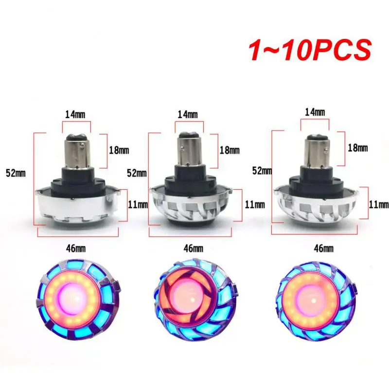 1 ~ 10Pcs Faro Per Moto Per Auto Led Angel Devil Eyes Lente Per Proiettore Per Fari/Faretto Stroboscopico Basso Drl Lampada A Doppio Alone