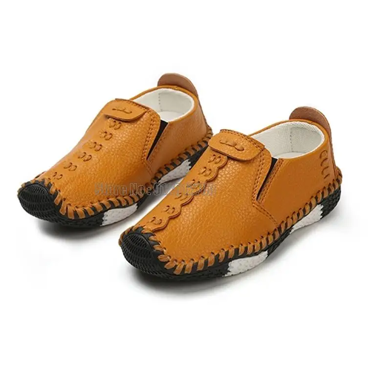 Children boy leather autumn soft sole sneakers shoes kids shoes leather shoes