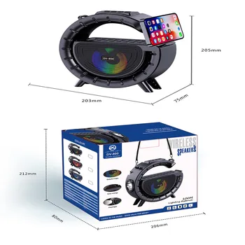 Solar Powered Speaker Flashlight Player Outdoor Convenient Wireless Card Insertion Sound System Desktop G Speaker 6