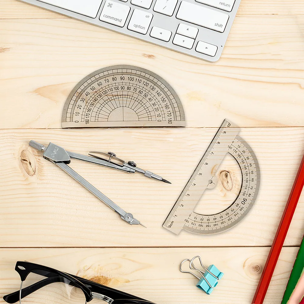 6종 기하학 측정 세트, 삼각자, 각도기, 투명 플라스틱 자, 학생용, 학교용, 제도, 엔지니어링용 도구